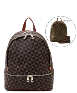 PM Monogram 2-in-1 Backpack PM758 COFFEE